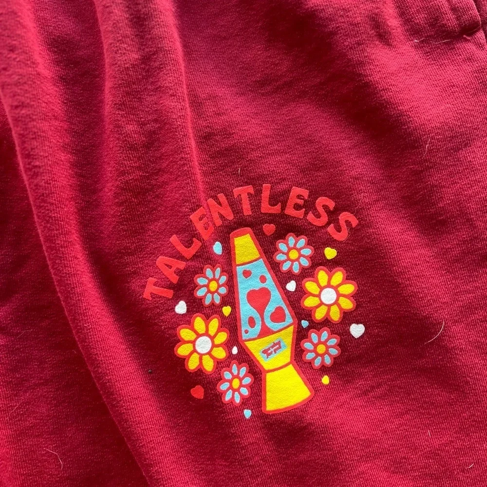 TALENTLESS Red “Burning for You” sweatpants
